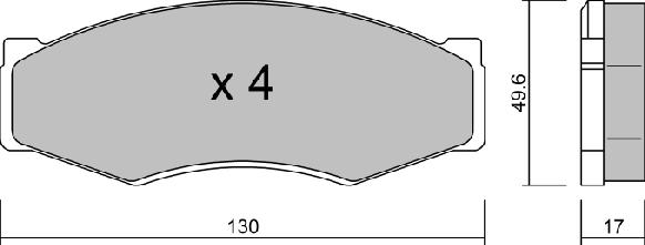 AISIN BPNI-1911 - Комплект спирачно феродо, дискови спирачки vvparts.bg