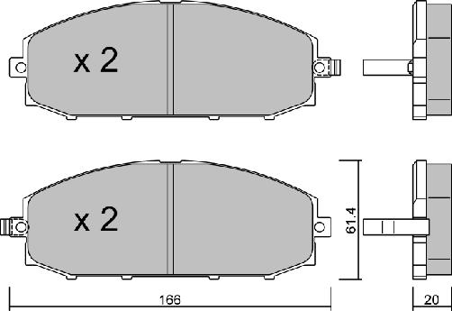 AISIN BPNI-1918 - Комплект спирачно феродо, дискови спирачки vvparts.bg