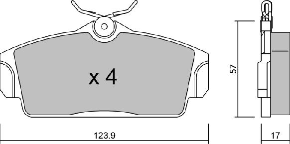 AISIN BPNI-1913 - Комплект спирачно феродо, дискови спирачки vvparts.bg