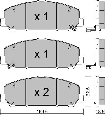 HELLA PAGID 8DB355033521 - Комплект спирачно феродо, дискови спирачки vvparts.bg