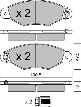 AISIN BPNI-1003 - Комплект спирачно феродо, дискови спирачки vvparts.bg