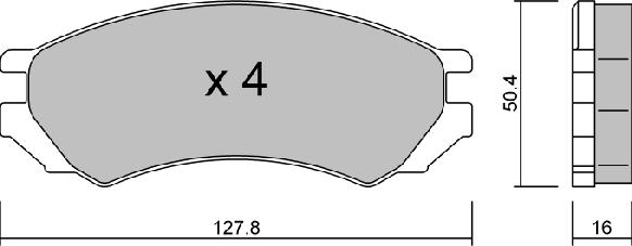 AISIN BPNI-1010 - Комплект спирачно феродо, дискови спирачки vvparts.bg