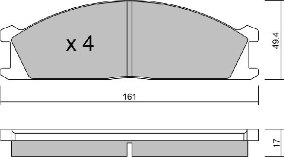 AISIN BPNI-1011 - Комплект спирачно феродо, дискови спирачки vvparts.bg