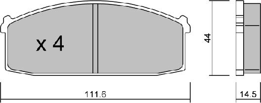 AISIN BPNI-1017 - Комплект спирачно феродо, дискови спирачки vvparts.bg