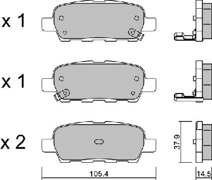 Havam HP 7719 - Комплект спирачно феродо, дискови спирачки vvparts.bg