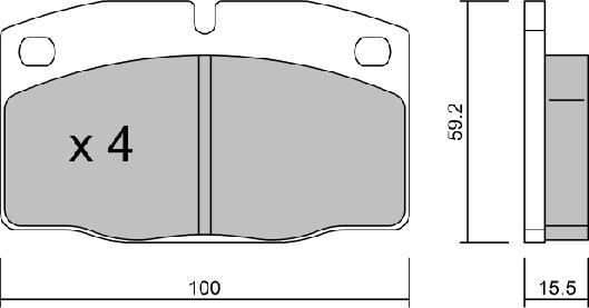 AISIN BPOP-1004 - Комплект спирачно феродо, дискови спирачки vvparts.bg