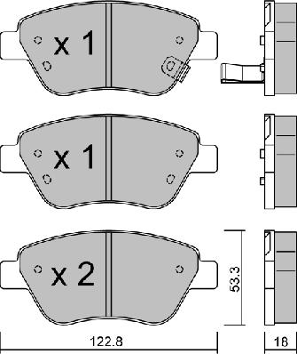 AISIN BPOP-1001 - Комплект спирачно феродо, дискови спирачки vvparts.bg