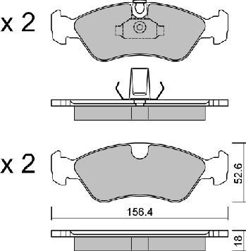 AISIN BPOP-1016 - Комплект спирачно феродо, дискови спирачки vvparts.bg