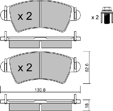 AISIN BPPE-1015 - Комплект спирачно феродо, дискови спирачки vvparts.bg