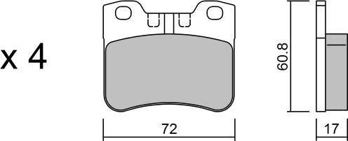 AISIN BPPE-1016 - Комплект спирачно феродо, дискови спирачки vvparts.bg