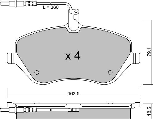 AISIN BPPE-1011 - Комплект спирачно феродо, дискови спирачки vvparts.bg