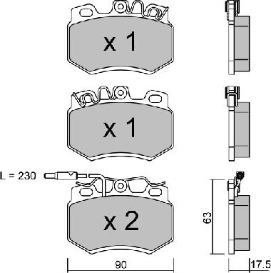 AISIN BPPE-1020 - Комплект спирачно феродо, дискови спирачки vvparts.bg