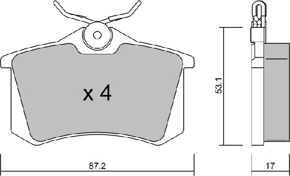 CNAB 357698151A - Комплект спирачно феродо, дискови спирачки vvparts.bg