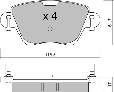 AISIN BPPE-2007 - Комплект спирачно феродо, дискови спирачки vvparts.bg