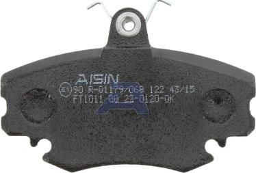 AISIN BPRE-1004 - Комплект спирачно феродо, дискови спирачки vvparts.bg