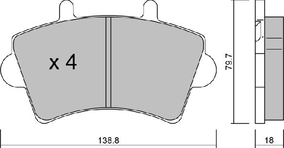 AISIN BPRE-1005 - Комплект спирачно феродо, дискови спирачки vvparts.bg