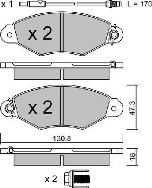 AISIN BPRE-1007 - Комплект спирачно феродо, дискови спирачки vvparts.bg