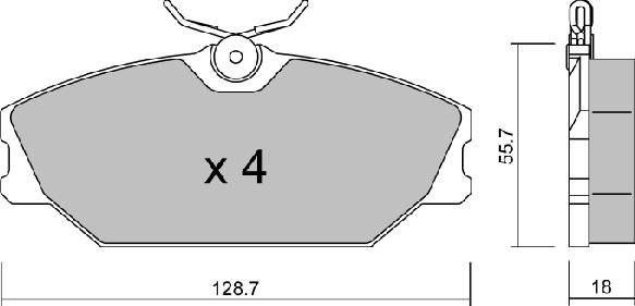 AISIN BPRE-1013 - Комплект спирачно феродо, дискови спирачки vvparts.bg