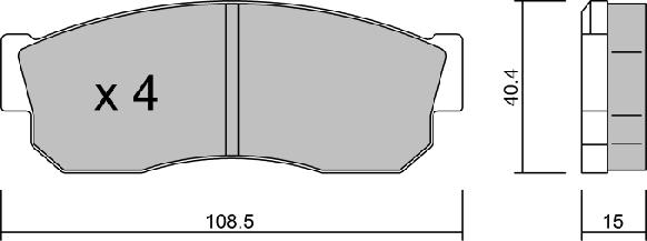 AISIN BPSB-1901 - Комплект спирачно феродо, дискови спирачки vvparts.bg