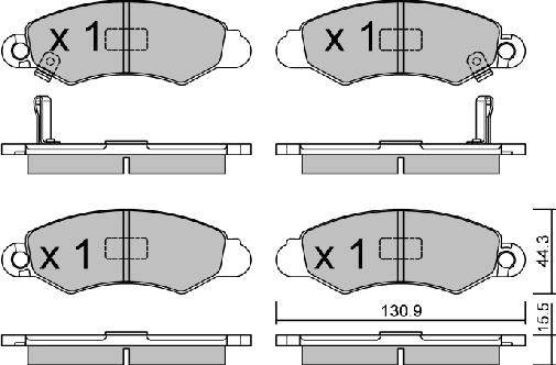 AISIN BPSZ-1903 - Комплект спирачно феродо, дискови спирачки vvparts.bg