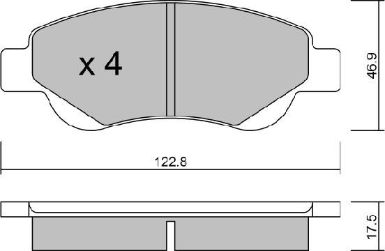 AISIN BPTO-1008 - Комплект спирачно феродо, дискови спирачки vvparts.bg