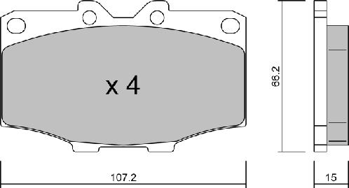 AISIN BPTO-2904 - Комплект спирачно феродо, дискови спирачки vvparts.bg