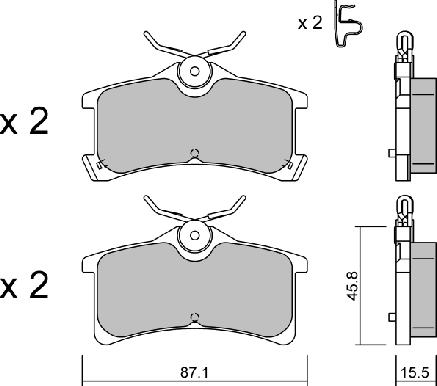 AISIN BPTO-2009 - Комплект спирачно феродо, дискови спирачки vvparts.bg