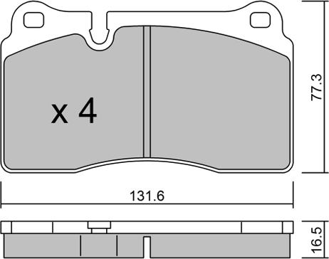 AISIN BPVW-1037 - Комплект спирачно феродо, дискови спирачки vvparts.bg