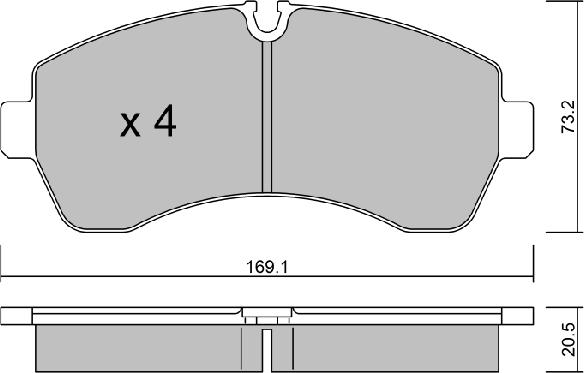 AISIN BPVW-1020 - Комплект спирачно феродо, дискови спирачки vvparts.bg