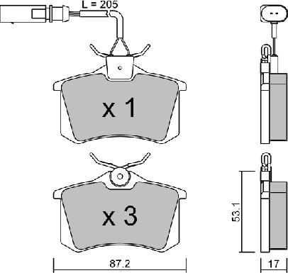 AISIN BPVW-2901 - Комплект спирачно феродо, дискови спирачки vvparts.bg