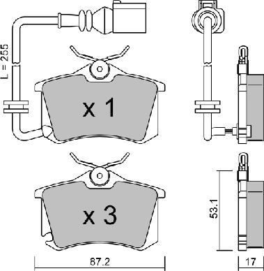 AISIN BPVW-2004 - Комплект спирачно феродо, дискови спирачки vvparts.bg