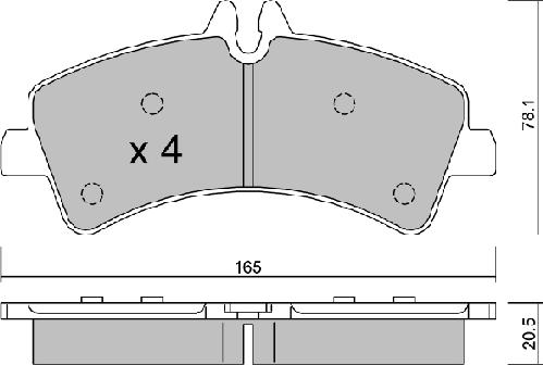 AISIN BPVW-2005 - Комплект спирачно феродо, дискови спирачки vvparts.bg