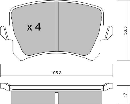 AISIN BPVW-2007 - Комплект спирачно феродо, дискови спирачки vvparts.bg