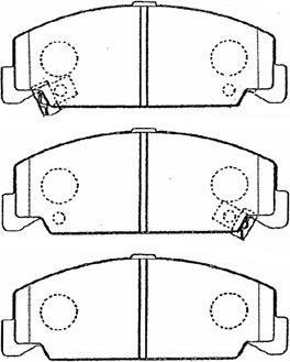 AISIN C1N036 - Комплект спирачно феродо, дискови спирачки vvparts.bg