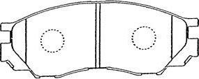 AISIN D1N042 - Комплект спирачно феродо, дискови спирачки vvparts.bg