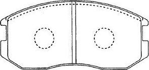 AISIN D1N011 - Комплект спирачно феродо, дискови спирачки vvparts.bg