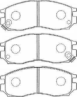 AISIN D1N035 - Комплект спирачно феродо, дискови спирачки vvparts.bg