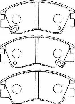 AISIN D1N033 - Комплект спирачно феродо, дискови спирачки vvparts.bg