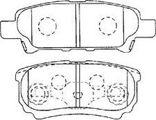 AISIN D2N049 - Комплект спирачно феродо, дискови спирачки vvparts.bg