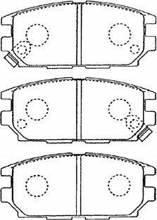 AISIN D2N036 - Комплект спирачно феродо, дискови спирачки vvparts.bg