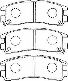 AISIN D2N032 - Комплект спирачно феродо, дискови спирачки vvparts.bg