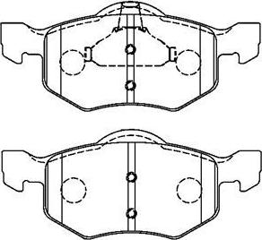 AISIN E1N066 - Комплект спирачно феродо, дискови спирачки vvparts.bg