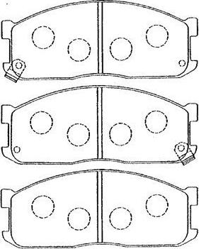 AISIN E1N009 - Комплект спирачно феродо, дискови спирачки vvparts.bg