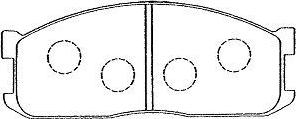 AISIN E1N008 - Комплект спирачно феродо, дискови спирачки vvparts.bg