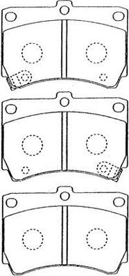 AISIN E1N014 - Комплект спирачно феродо, дискови спирачки vvparts.bg