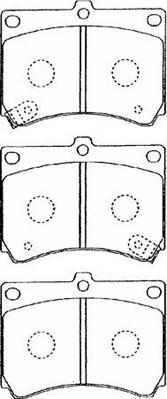 AISIN E1N016 - Комплект спирачно феродо, дискови спирачки vvparts.bg