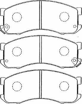 AISIN E1N018 - Комплект спирачно феродо, дискови спирачки vvparts.bg