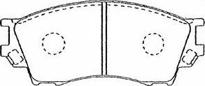 AISIN E1N038 - Комплект спирачно феродо, дискови спирачки vvparts.bg