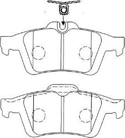 AISIN E2N065 - Комплект спирачно феродо, дискови спирачки vvparts.bg