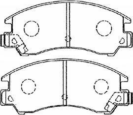 AISIN F1N008 - Комплект спирачно феродо, дискови спирачки vvparts.bg